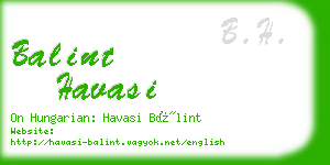 balint havasi business card